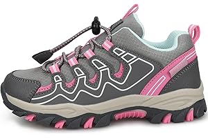 EGGSEED Girls Trainers Water Repellent Trail Running Sneakers Non-Slip Walking Shoes Size 9UK(27EU)-5.5UK(39EU) - for Active Little Girls,Big Girls & Teenagers