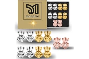 MANAME Tuercas Pendientes Elevadores. Enganches Pendientes - Cierres Aretes - Cierres Pendientes Tuercas Hipoalergenicas Para Lobulos Caidos O Rasgados Sujeta y Levanta (5 Pares)