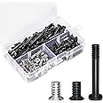 Zmbroll PC Computer Case Cooling Fan Screws Cross Recessed Head Self Tapping Screw M5x10 Black and Silver Case Fan Mount Screws Long Short Screws Kit