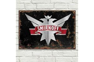 LBS4ALL Smirnoff Signs - Placa de metal de aluminio, estilo vintage, pub tiki bar, hogar, café, pared, cerveza, club retro