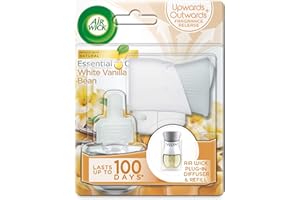 AIRWICK Air Wick Plug in Diffuser Kit, White Vanilla Bean, 1 Device & 1 Refill (19ml), Long Lasting Fragrance, Lasts up to 100 Days, Plug in Air freshener