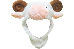 Petitebelle - Chapeau de déguisement unisexe et taille unique tête de mouton - Marron