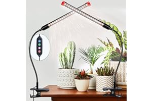 ‎FECIDA FECiDA 2Pack 9W Clip Pflanzenlampe LED, Vollspektrum Pflanzenlampe mit Timer für Zimmerpflanzen, Grow Light mit High PPFD Wachstumslampen für Blumen, Gemüse, Hydroponik mit Zeitschaltuhr 4,8,12 Hr