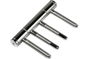 SN-TEC Standard Türband Set 3-teilig für Holztüren mit Holzzargen, Rolle 15mm, Stift 8mm (2 Stück, Silber hell vernickelt)