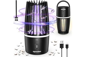 BUBBACARE Lampara Antimosquitos, UV Mata Mosquitos Electrico 2 en 1 Anti Mosquitos Lámpara de Insectos, USB Matamosquitos Repelente Mosquitos Ilumina y Mata Moscas Lampara Antimosquitos para Interior Exterior