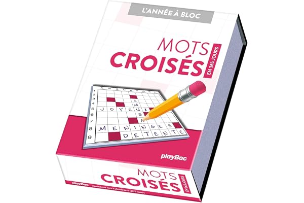 Calendrier Mots croisés en 365 jours - Année à bloc