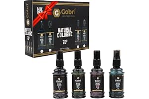 G GABRI Gabri Professional Aftershave Cologne Gift Set for Men – 4x75ml Natural Cologne Mix, Eau de Cologne Spray, Long-Lasting Fragrance for Barbers, Travel, and Daily Use