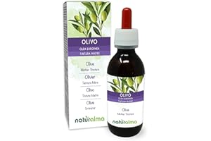 Olive (Olea europaea) Leaves Alcohol-Free Mother Tincture Naturalma - Liquid Extract Drops 120 ml - Food Supplement - Vegan