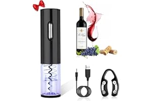 Yuragim Cavatappi Elettrico, Apribottiglie Elettrico USB Ricaricabile con Taglia Capsule, Set di Apribottiglie Automatico Professionali, Regalo Vino per Amanti del Vino,Feste e Appuntamenti Ristorante