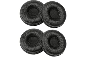 Bingle Ear Cushions Leatherette Spare Replacement for Plantronics Supra Plus Encore and Most Standard Size Office Telephone Headsets H251 H251N H261 H261N H351 H351N H361 H361N (4 Pack)
