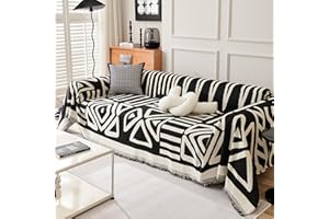 VanderHOME Wielofunkcyjne szenilowe frędzle, narzuta na sofę, koc, narzuta na łóżko, do sypialni, kanapy, podróży, dla dzieci, akcesoria do sypialni, 180 x 230 cm, czarne