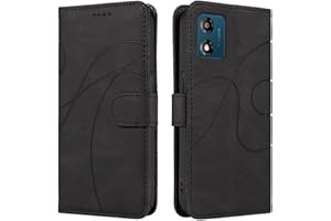 Bnvdfre for Motorola Moto G54 Case Flip Wallet Phone Cover PU Leather Shockproof Card Holder Magnetic Stand Protective Case for Motorola Moto G54, Black