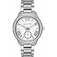 Michael Kors Stainless Steel Analog White Dial Women Watch-Mk4807, Silver Band