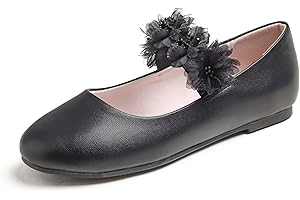 Feversole Kids Filles Mary Jane Strap Chaussures Plates Ballerines Princesse Chaussures Plates Chaussures d'école Plates À Bride