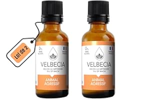 Velbecia® - Fleurs du Dr Bach Animal agressif 30ml +1 OFFERT - SANS ALCOOL - Calme votre animal lors de situations difficiles à gérer