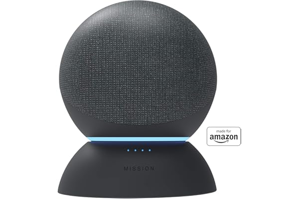 Base rechargeable « Made for Amazon » pour Echo (4e génération) | Noir