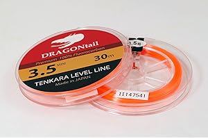 DRAGONtail Tenkara Level Line Warnschutzschnur, 30 m, Orange