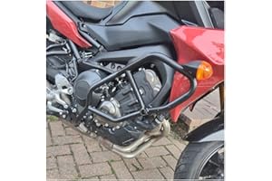 FATEXPRESS Tracer 900 GT Moto Crash Bar Crashbar Moteur Garde Pare-Chocs Cadre Chute Protecteur pour Yamaha MT FZ 09 MT09 FZ09 MT-09 FZ-09 Tracer FJ-09 FJ 09 FJ09 2015 2016 2017 2018 2019 2020 15-20