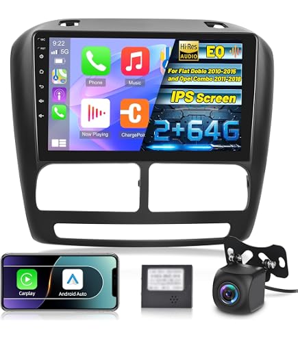 Hikity 2+64GB Android 15 Autoradio per FIAT Punto 2010-2016 Linea 2012-2015, 6.2 Schermo Auto Radio con Carplay Android Auto Bluetooth Telecamera Posteriore GPS HiFi WiFi FM RDS SWC