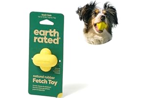 Earth Rated Palla per cani, giocattolo interattivo da recupero, per razze piccole, medie e grandi, disponibile in diverse dimensioni, realizzata in gomma naturale, perfetta per uso interno ed esterno,