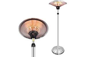 MaxxGarden Stufa Elettrica da Esterno - Inox - 2100 W - IP65-207 cm