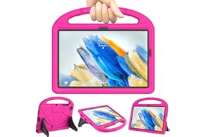 Kids Case for Samsung Galaxy Tab A8 10.5'' 2022, Mansiruyi Lightweight Shockproof Kids Friendly Case with Handle Stand for Galaxy Tablet A8 10.5 Inch (SM-X200/X205/X207) (Pink)