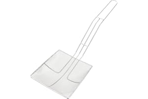 UPKOCH Nickel- plated Fine Mesh Skimmer Fine Mesh Strainer Stainless Steel Skimmer Spoon Square Mesh Skimmer for Hot Pot Soup Oil