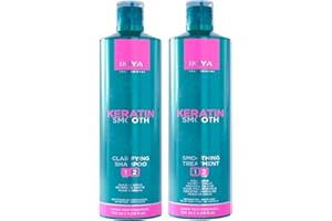 Lissage Brésilien Iniya Keratin Smooth Sans Formol | Kit Lissage Brésilien Kératine, Collagène, Acide Hyaluronique & Protéine | Iniya Professional (2X120ml)