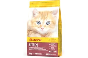 JOSERA Kitten (1 x 2 kg) | Kitten | Premium Trockenfutter für heranwachsende Katzen & Katzen-Mütter in der Säugezeit | Lachs & Geflügel | leicht verdaulich | weizefrei | Katzenfutter | 1er Pack