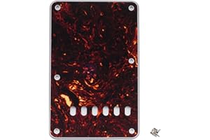 Musiclily 6 Löcher Vintage ST Tremolo Abdeckung Back Plate für Fender American/Mexican Standard Stratocaster Modern Style E-Gitarre, 4 lagig Tortoise Shell