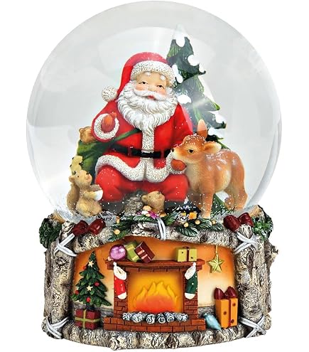 Gisela Graham Gingerbread House Man - Palla di Natale musicale a forma di cupola