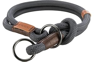 TRIXIE Collare educativo BE Nordic, L–XL: 55 cm/13 mm, Grigio Scuro/Marrone, Cane