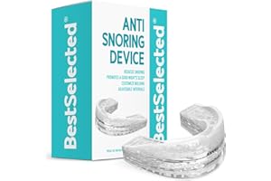 BESTSELECTED Anti Snoring Mouth Guard Device: Adjustable Anti Snoring Device Mouth Guard - Sleeping Snore Stopper Sleep Apnea Mouthpiece - Stop Snoring Aids for Women Men (Medium-Clear)