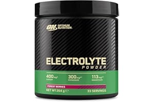 Optimum Nutrition Electrolitos en Polvo, Sabor Frutos del Bosque, Fórmula Lista para Mezclar con Sodio, Magnesio y Potasio para Entrenamientos Intensos, 264 g, 33 Raciones