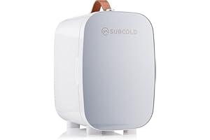 Subcold Pro6 Luxus Mini Kühlschrank Kühler | 6 Liter / 8 Dosen | AC und exklusive USB-Stromoption | Tragbarer kleiner Kühlschrank für Büro, Schlafzimmer, Auto, Reisen, Hautpflege & Kosmetik (grau)