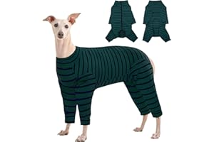 Kuoser Jednoczęściowy kombinezon dla psa, kombinezon do regeneracji dla psa, kombinezon dla psa po operacji, kombinezon dla psa małe psy, piżama dla psów, piżamy dla średnich psów, zielone L