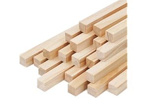 NANXJIUR Square Wooden Dowel Rods Dowel Rods Wood Sticks Wooden Square Dowel Rods for Crafting,Unfinished Square Hardwood Sticks for Arts and DIYers, DIY Projects, Home Decor (10mm)