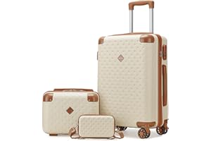 Joyway Kofferset 3 Teilig Hartschale Reisekoffer von ABS Weiß