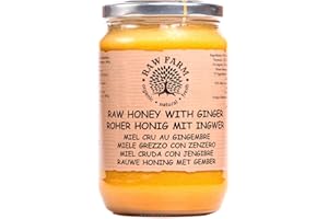 RAW FARM ORGANIC NATURAL FRESH 900 g Raw Honey with Ginger & Turmeric, Single Origin, Unfiltered, Unheated and Additive-Free, Natural product by RAW FARM Beekeepers