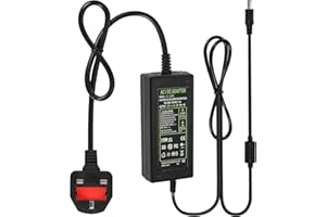 LXLQZXW Power Supply 12V 5A,AC 100-240V to DC12V 60W Converter Adapter Driver Transformer with 5.5mm x 2.5mm Jack, UK Plug for Led Strips,LCD Monitors,CCTV Camera