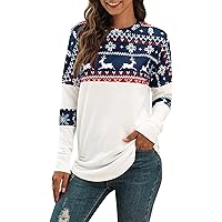 Ybenlover Womens Merry Christmas Sweatshirt Funny Xmas Long Sleeve Top Jumper Pullover
