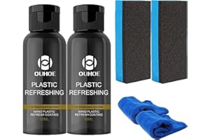 DEYROS Ouhoe Plastic Refreshing, 50ml Plastic Revitalizing Coating Agent, Nano Plastic Refreshing Coating, Plastic Parts Refurbish Agent for Car, New Car Restorer Cream Quick Restorer (2PCS)