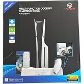 YUES Playstation 5 Uyumlu Fonksiyonel Stand Ps5 Slim Fanlı Stand Ps5 Şarj Standı Oyun Standı