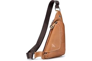 pundarika Torba na ramię męska skórzana torba na ramię biznesowa skórzana torba na klatkę piersiową torba crossbody wypoczynek sportowa torebka mała moda retro