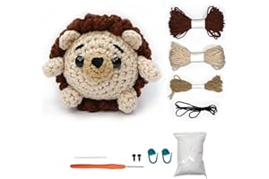 Putentfun Complete Crochet Kit for Beginners,Beginner Animal Crochet Kit,Knitting kit with Easy Colorful Yarn with Step-by-Step Video Tutorials,Ideal Creative DIY Gift for Adult Kids