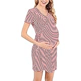 white christmas dresses Short Sleeve Summer Nursing Dress Army Green / XX-Large