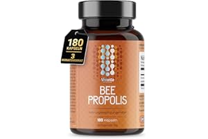 ‎VIVANTA NUTRITION Propolis Kapseln – Hochdosierte Bee Propolis 5:1 Extrakt aus 2.000mg Rohpropolis – 3-Monatsvorrat – 180 Kapseln