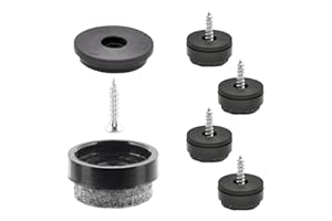 WAGNER DESIGN YOURSELF WAGNER QuickClick® Feltrini per sedie e mobili da avvitare I Set da 4x base + vite + inserto intercambiabile - feltro di lana ULTRASOFT SLIM - diametro Ø 17 mm - Fatto in DE - 15780200