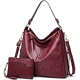 Lifetooler Set Borse Donna Ecopelle Grande Borsa Tracolla Borsetta e Portafoglio Hobo Tote Shopping Bag Borsa Ufficio Donna
