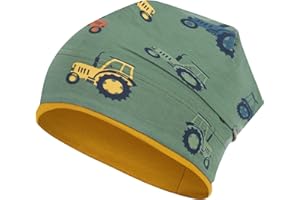 Smarilla Jungen Mütze Übergangsmütze Beanie Fahrzeuge Frühling Herbst Baumwolle